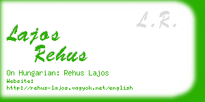 lajos rehus business card